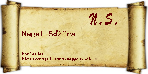 Nagel Sára névjegykártya