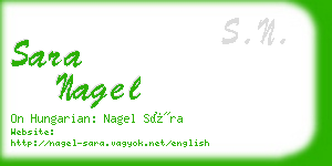 sara nagel business card